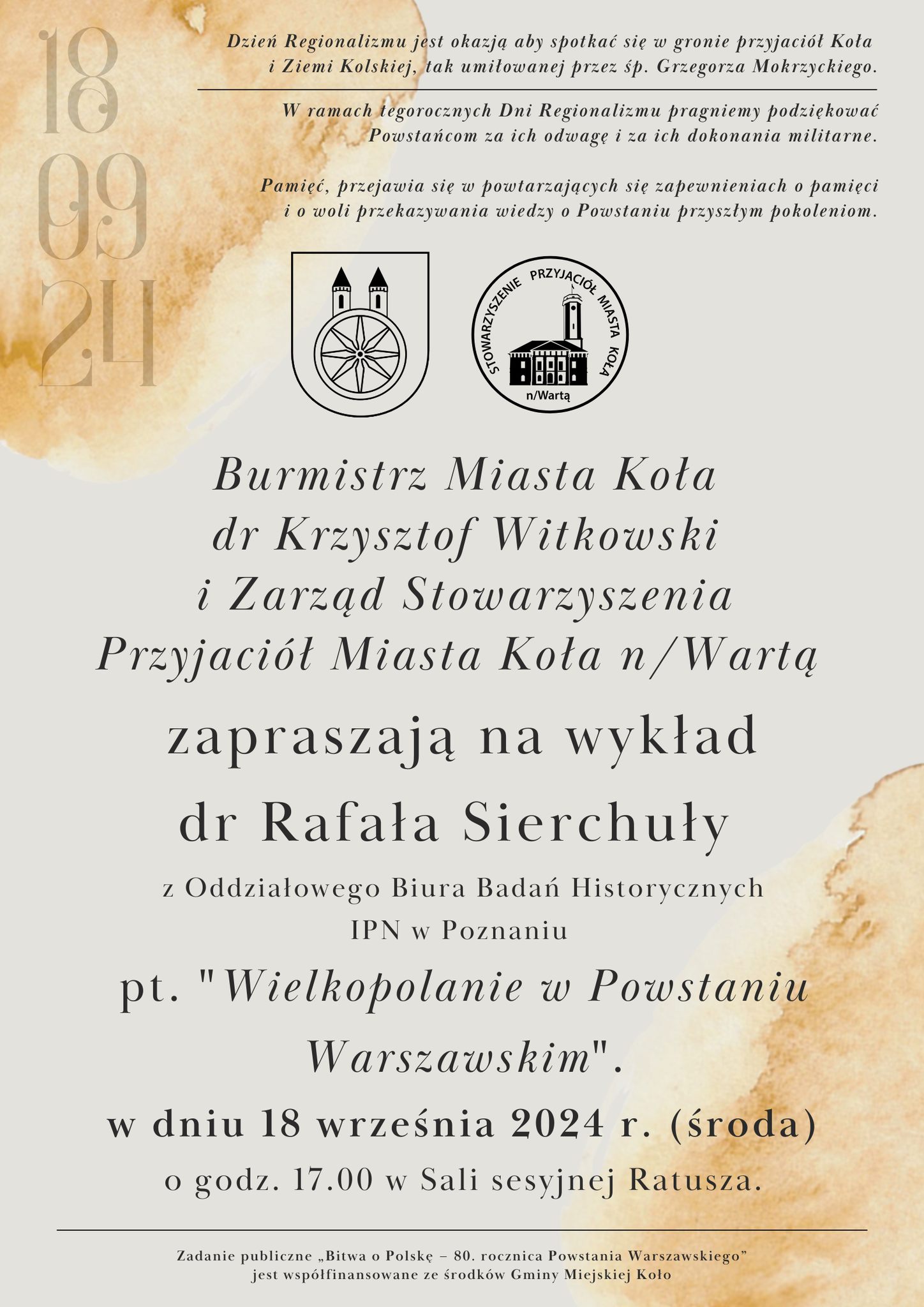 Wykład dr Rafała Sierchuły z Oddziałowego Biura Badań Historycznych IPN w Poznaniu