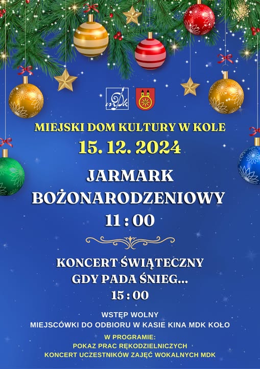 Zdjęcie: Jarmark Bożonarodzeniowy i Koncert Świąteczny GDY PADA ŚNIEG