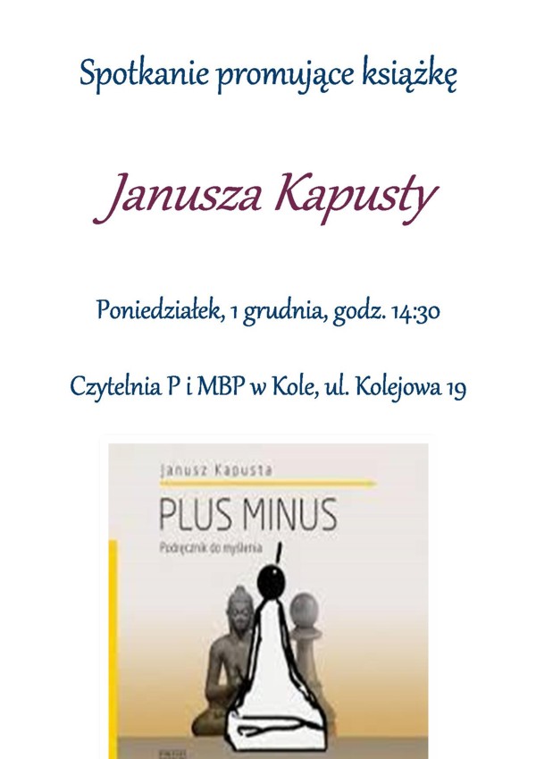 Spotkanie promujące książkę Janusza Kapusty
