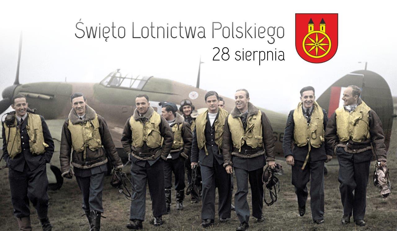 Plansza 28 SIERPNIA Święto Lotnictwa Polskiego, tekst pod planszą