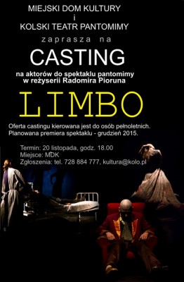 MDK w Kole zaprasza na CASTING do spektaklu „LIMBO”!