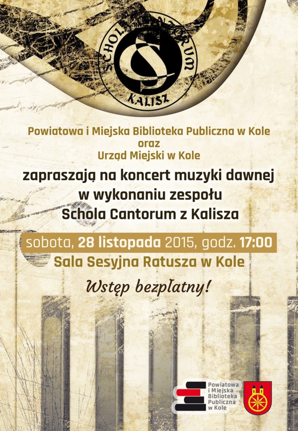 Koncert muzyki dawnej Schola Cantorum z Kalisza