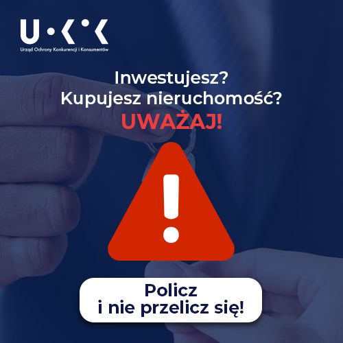 Baner kampanii społecznej UOKiK Policz i nie przelicz się! Tekst pod banerem.