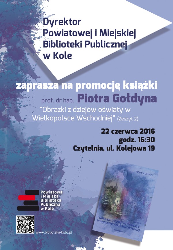 Spotkanie promujące książkę Piotra Gołdyna „Obrazki z dziejów oświaty w Wielkopolsce Wschodniej"