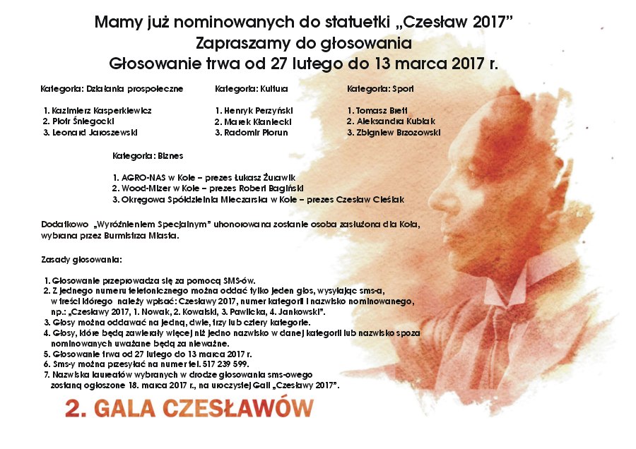 Nominacje do "Czesławów" 2017!
