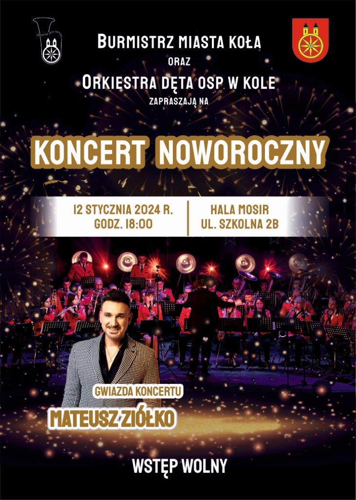 Zapraszamy na Koncert Noworoczny orkiestry Dętej OSP w Kole