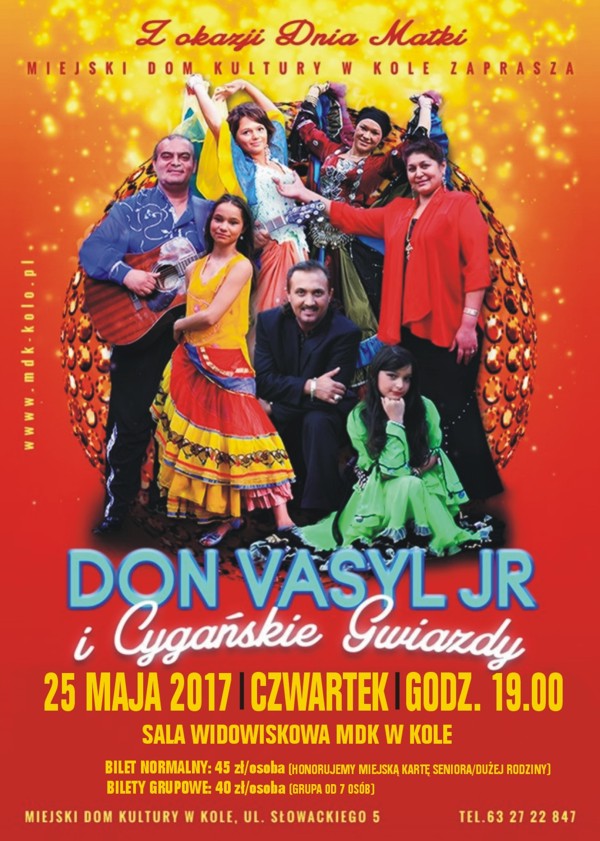 Koncert z okazji Dnia Matki: Don Vasyl Jr i Cygańskie Gwiazdy