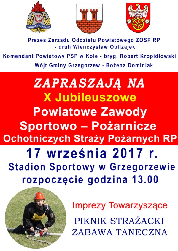 X Jubileuszowe Powiatowe Zawody Sportowo-Pożarnicze OSP