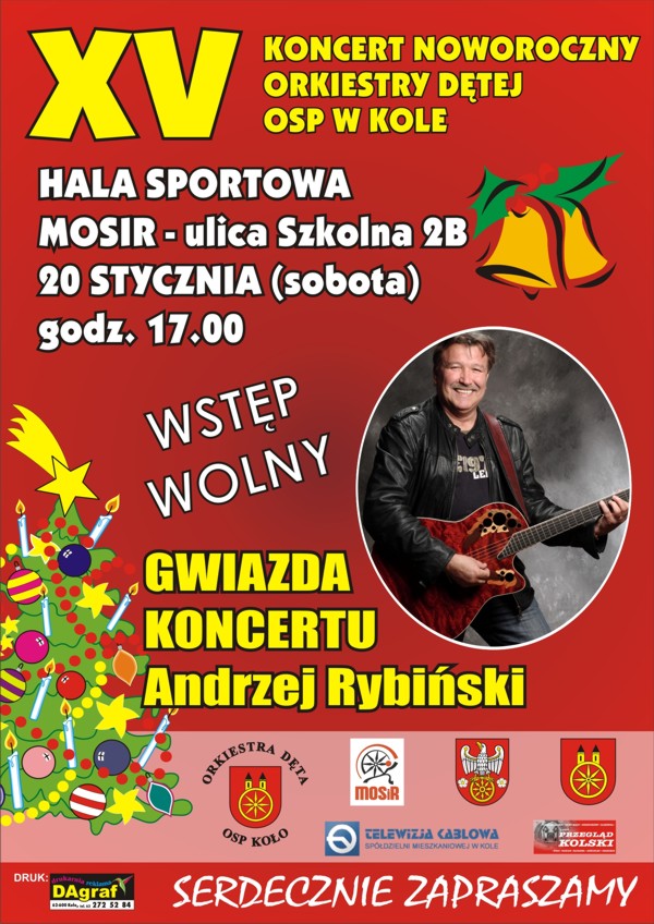 Zapraszamy na XV Koncert Noworoczny Orkiestry Dętej OSP w Kole