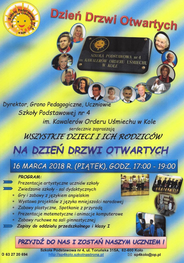 Dzień drzwi otwartych w SP nr 4 w Kole