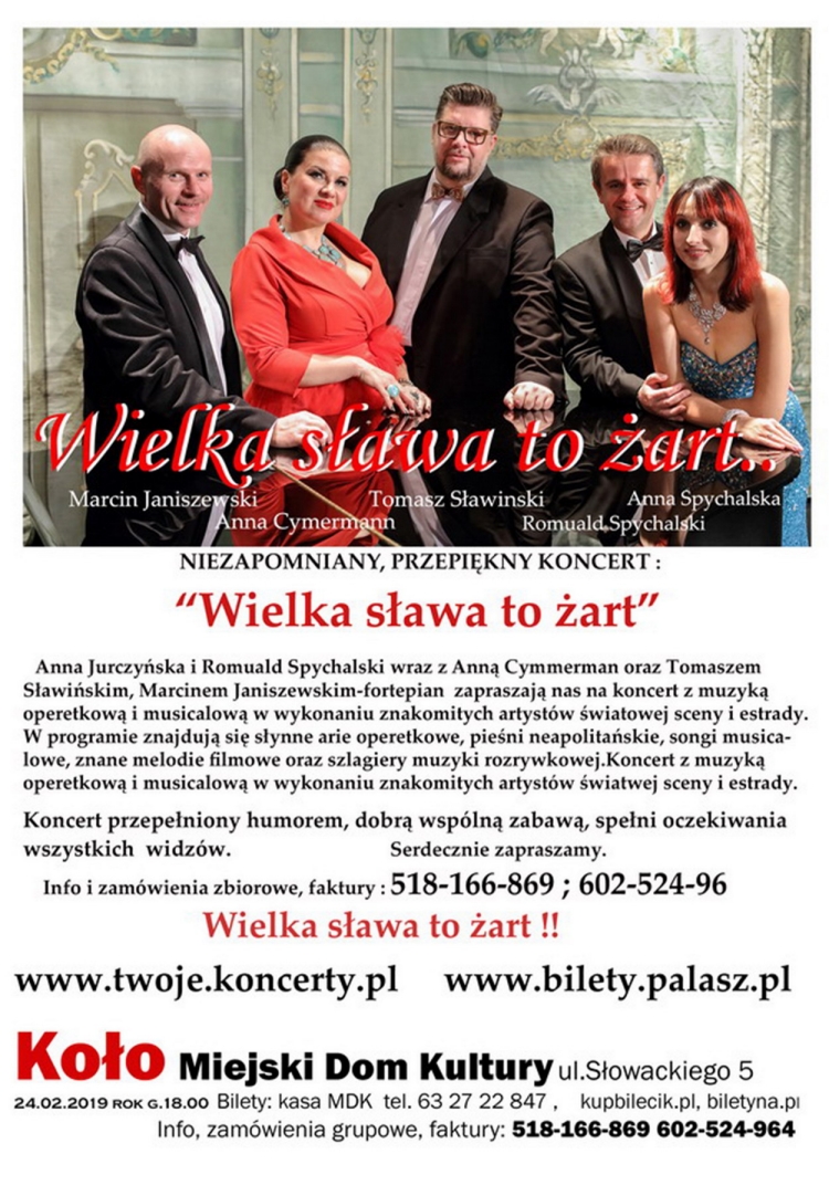 WIELKA SŁAWA TO ŻART... - koncert