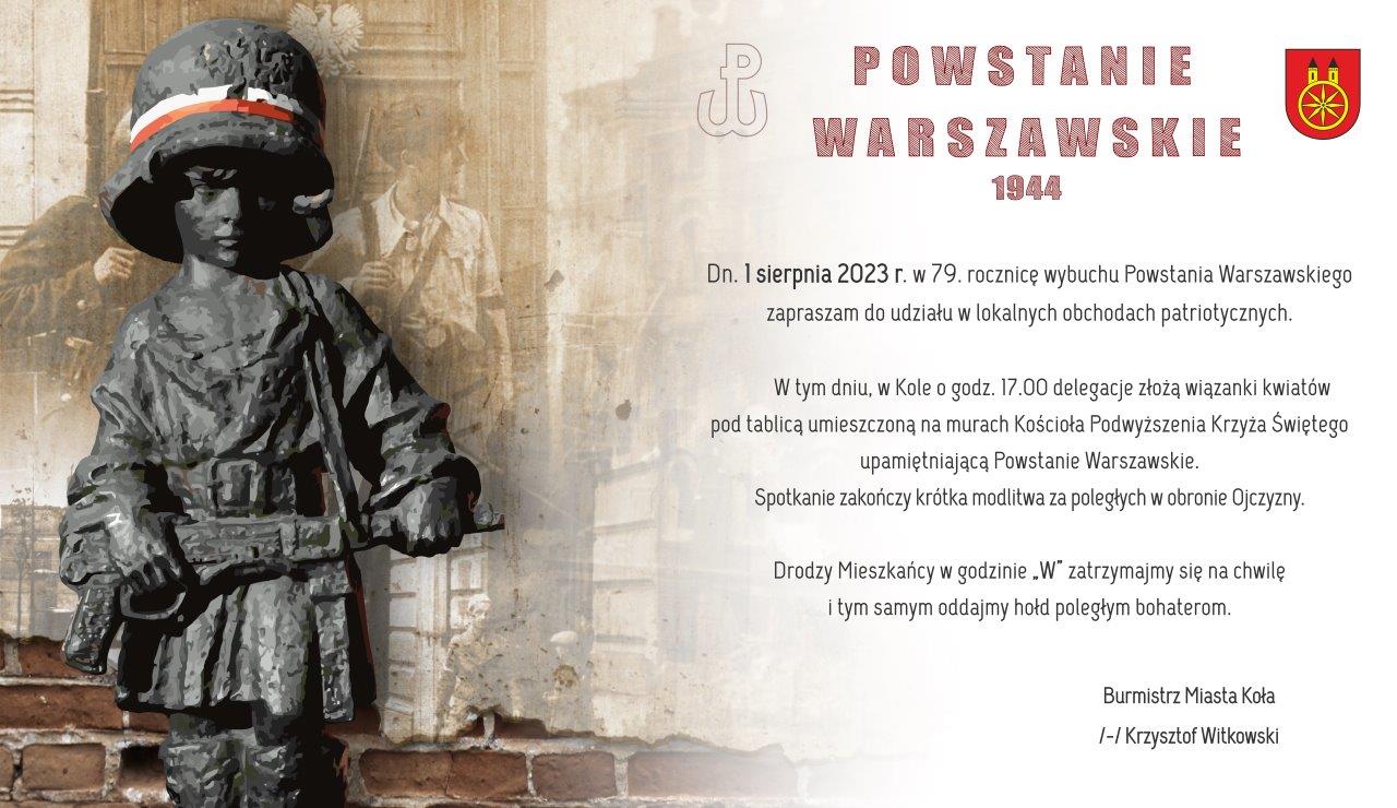 Program obchodów 79. rocznicy wybuchu Powstania Warszawskiego