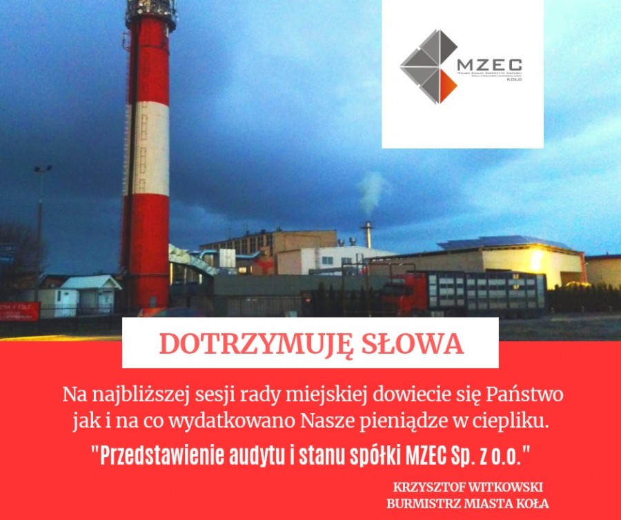 Przedstawienie audytu i stanu spółki MZEC Sp. z o.o.