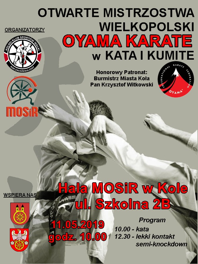 Otwarte Mistrzostwa Wielkopolski OYAMA KARATE w Kata i Kumite