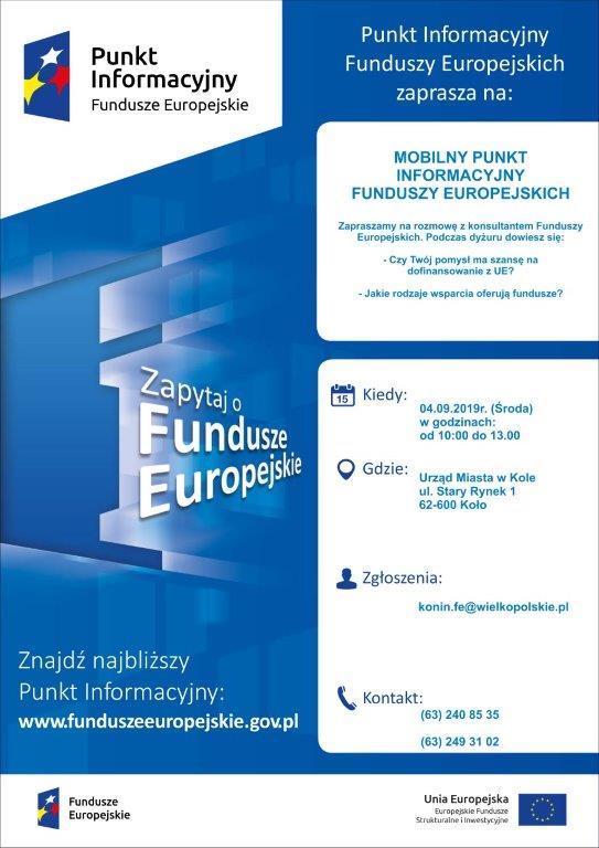 Mobilny Punkt Informacyjny Funduszy Europejskich