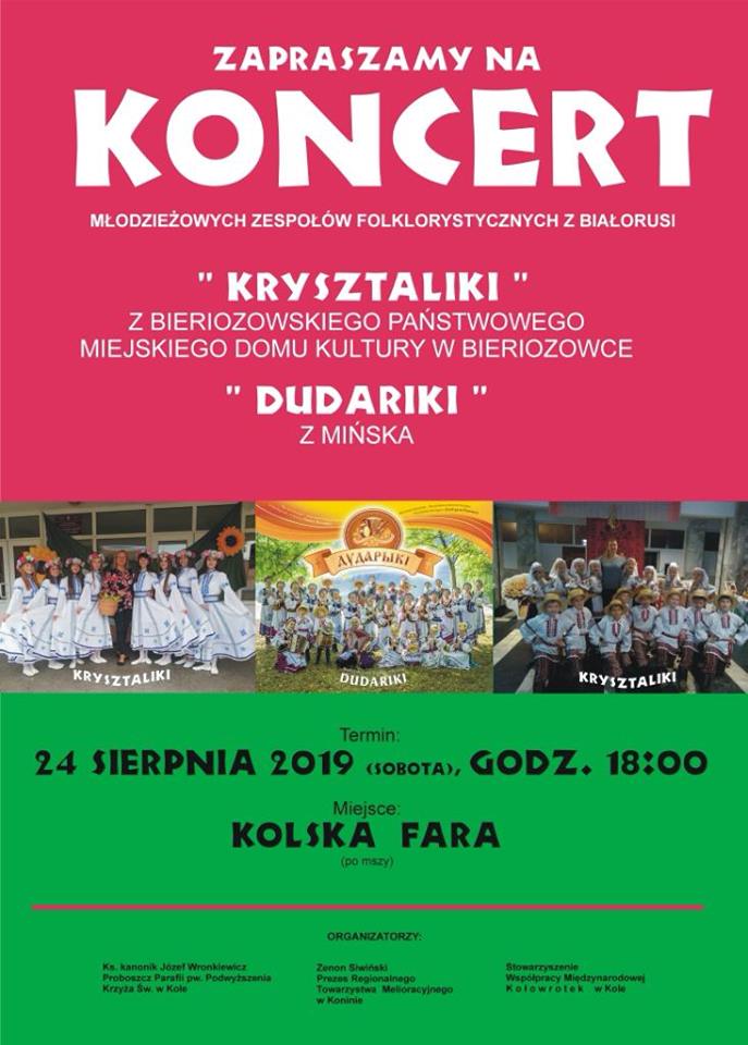 Koncert Młodzieżowych Zespołów Folklorystycznych z Białorusi