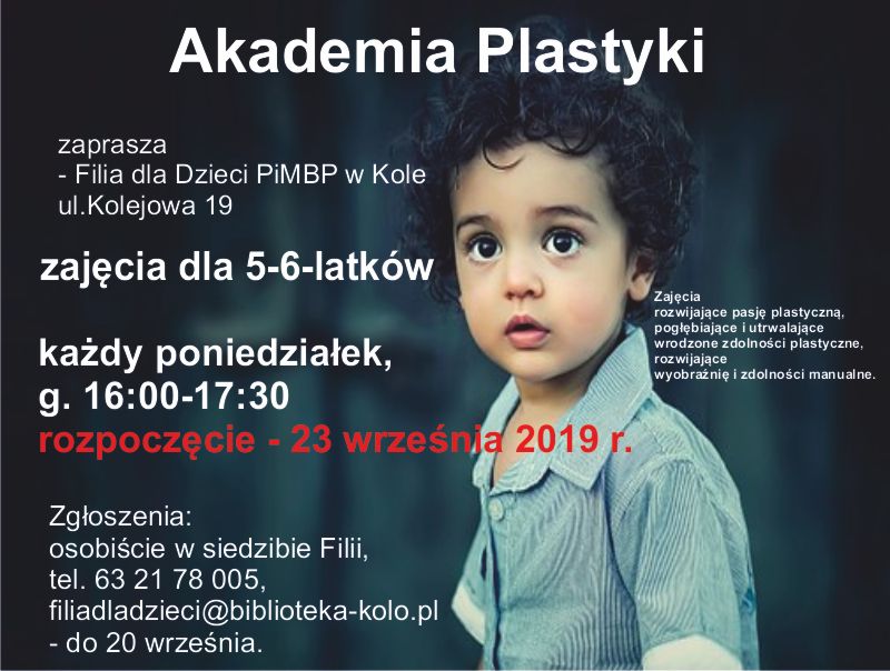 Kolska biblioteka zaprasza na „Akademię Plastyki”