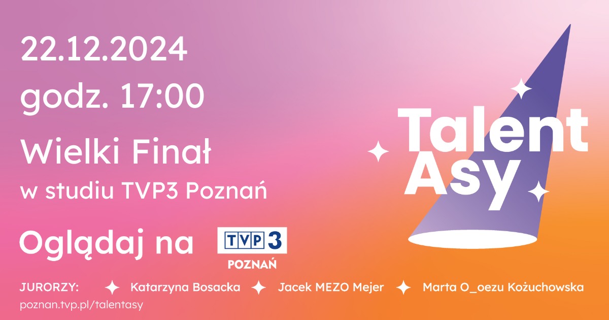 Plakat zapowiada Wielki Finał talent show 