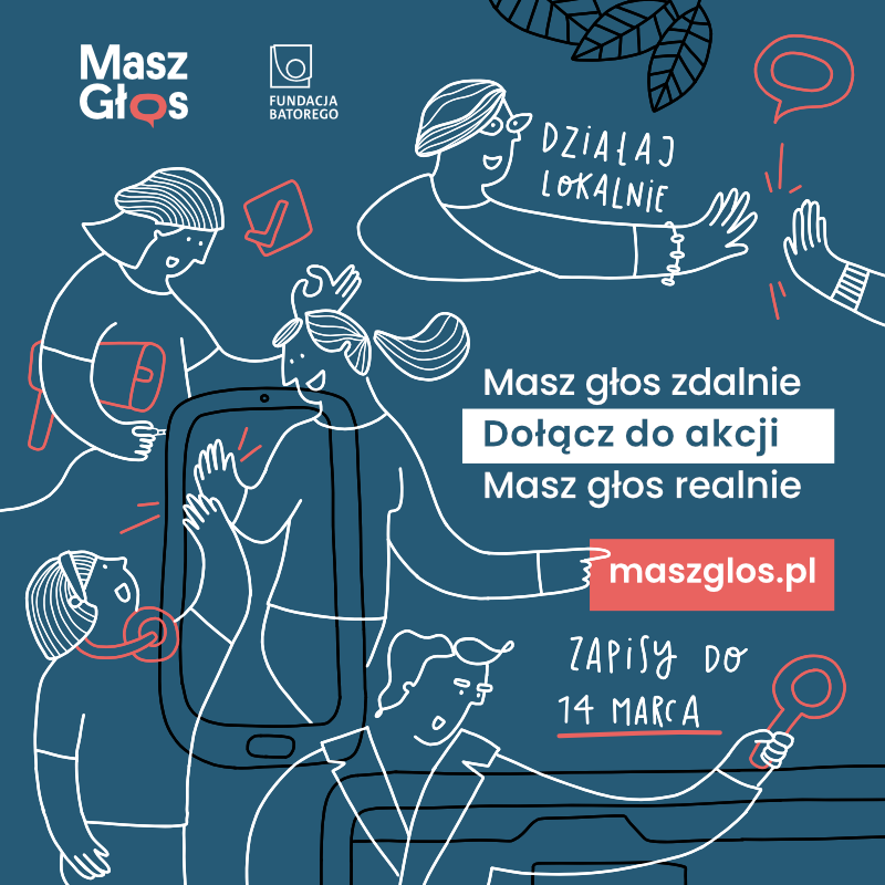 Infografika, ruszyły zapisy do akcji Masz Głos!, tekst pod infografiką.