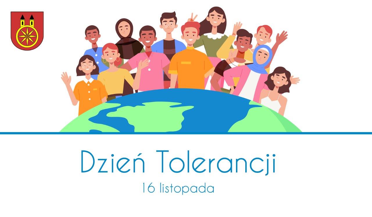 Plansza z napisem i datą 16 listopada Międzynarodowy Dzień Tolerancji, tekst pod planszą