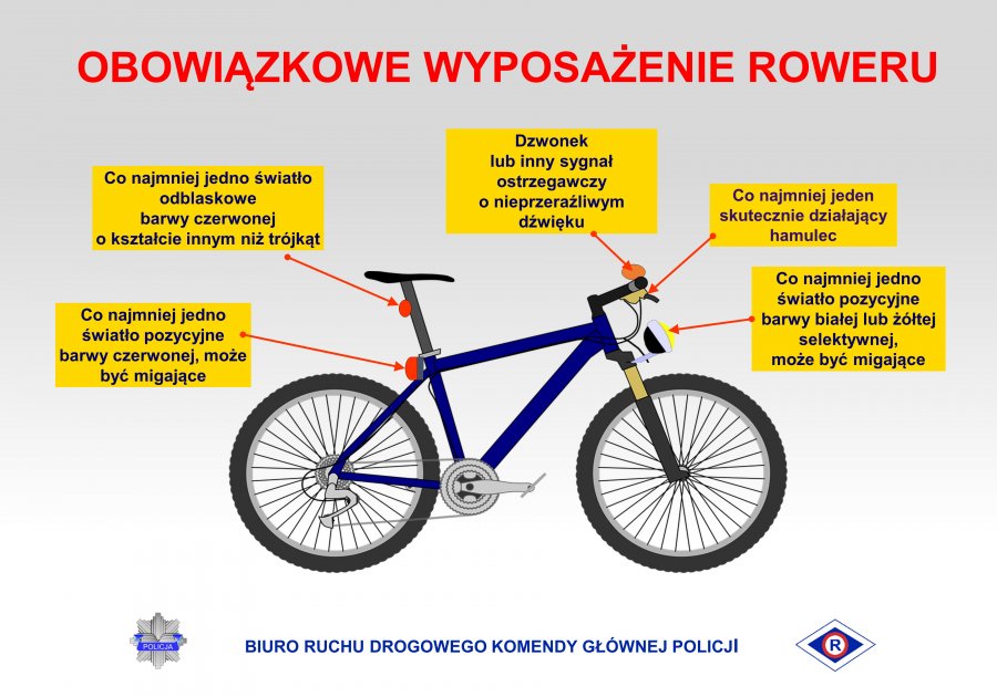 Infografika Rowerzysta na drodze - podstawowe zasady, tekst pod infografiką.