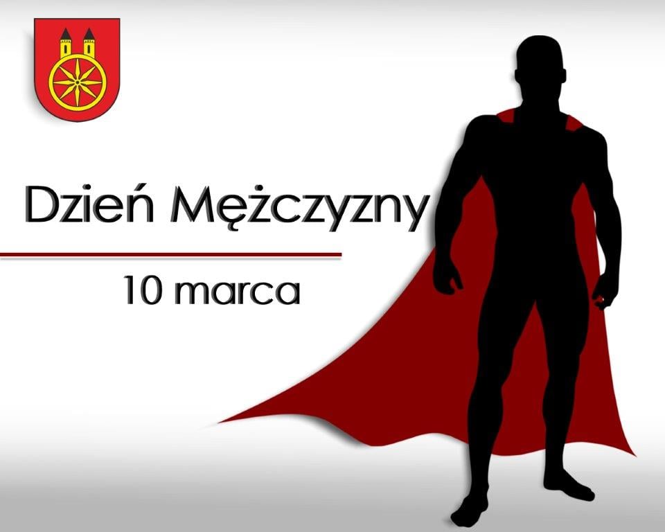 Plansza, napis 10 MARCA Dzień Mężczyzny.